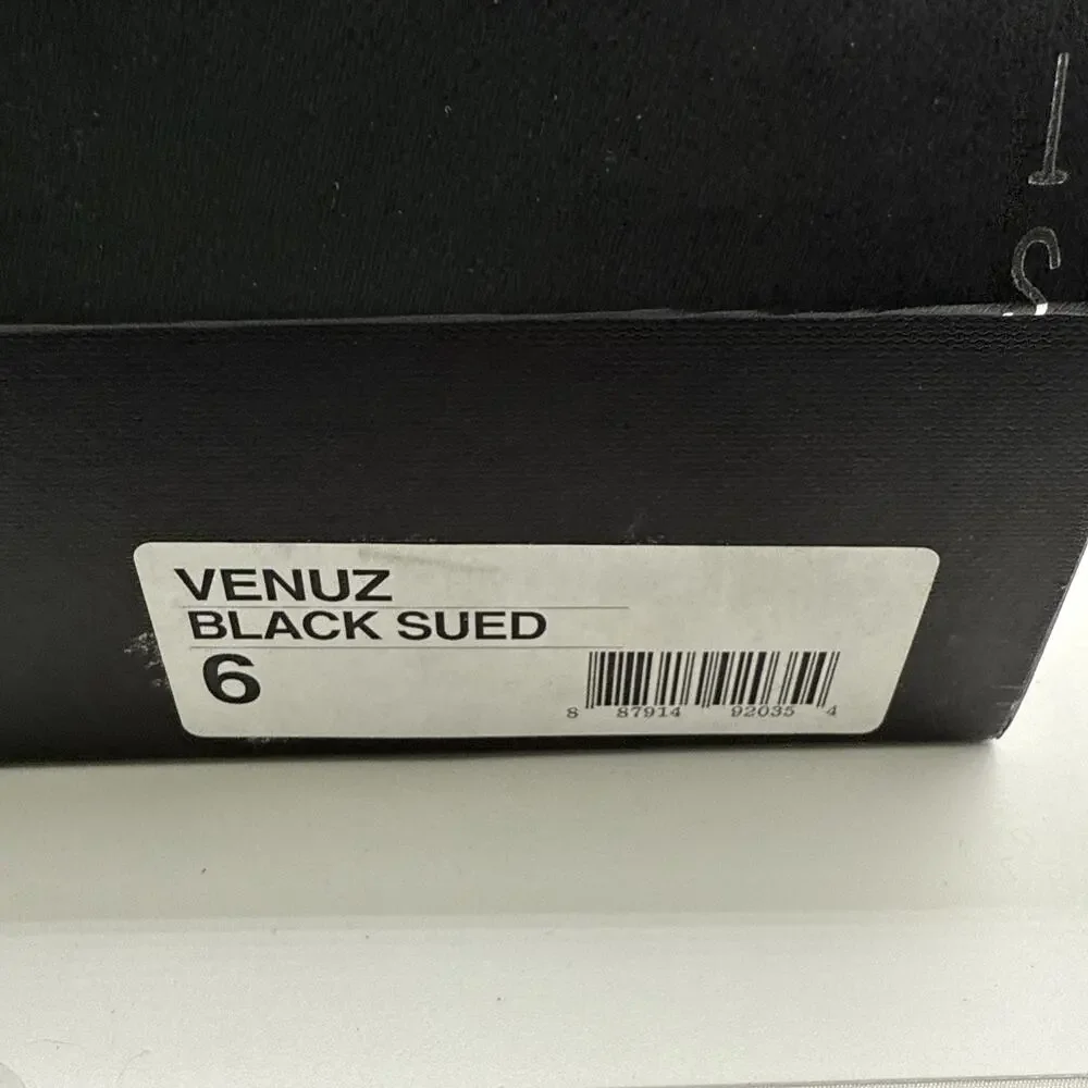 STEVEN MADDEN 6‎ Leather Black VENUZ Sandals Peeptoe Slingback Block 3